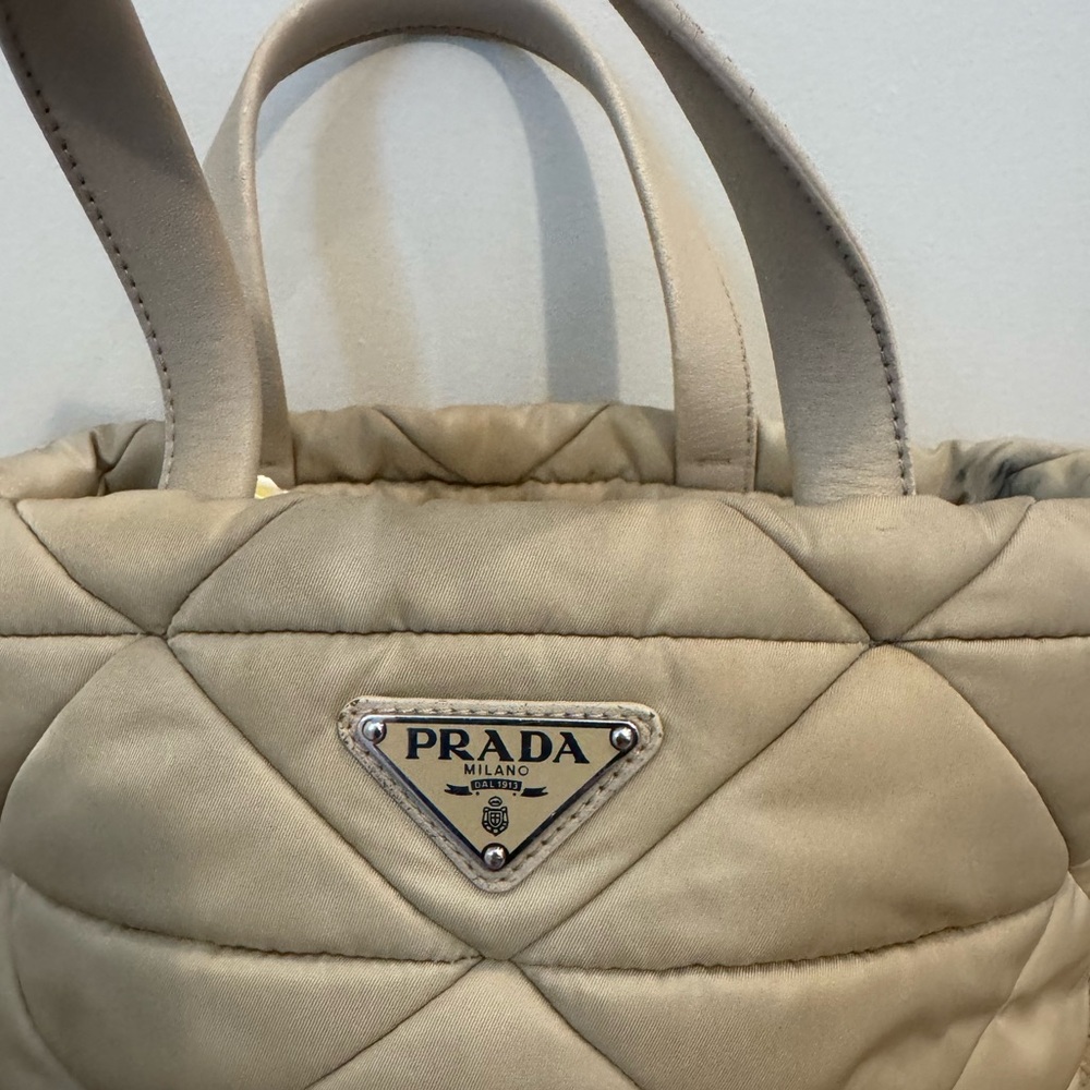 Prada Quilted Tote Bag w/ Shoulder Strap - Picture 2 of 16